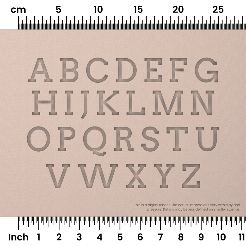 Arvo | All Caps | Alphabet Stamp Sets