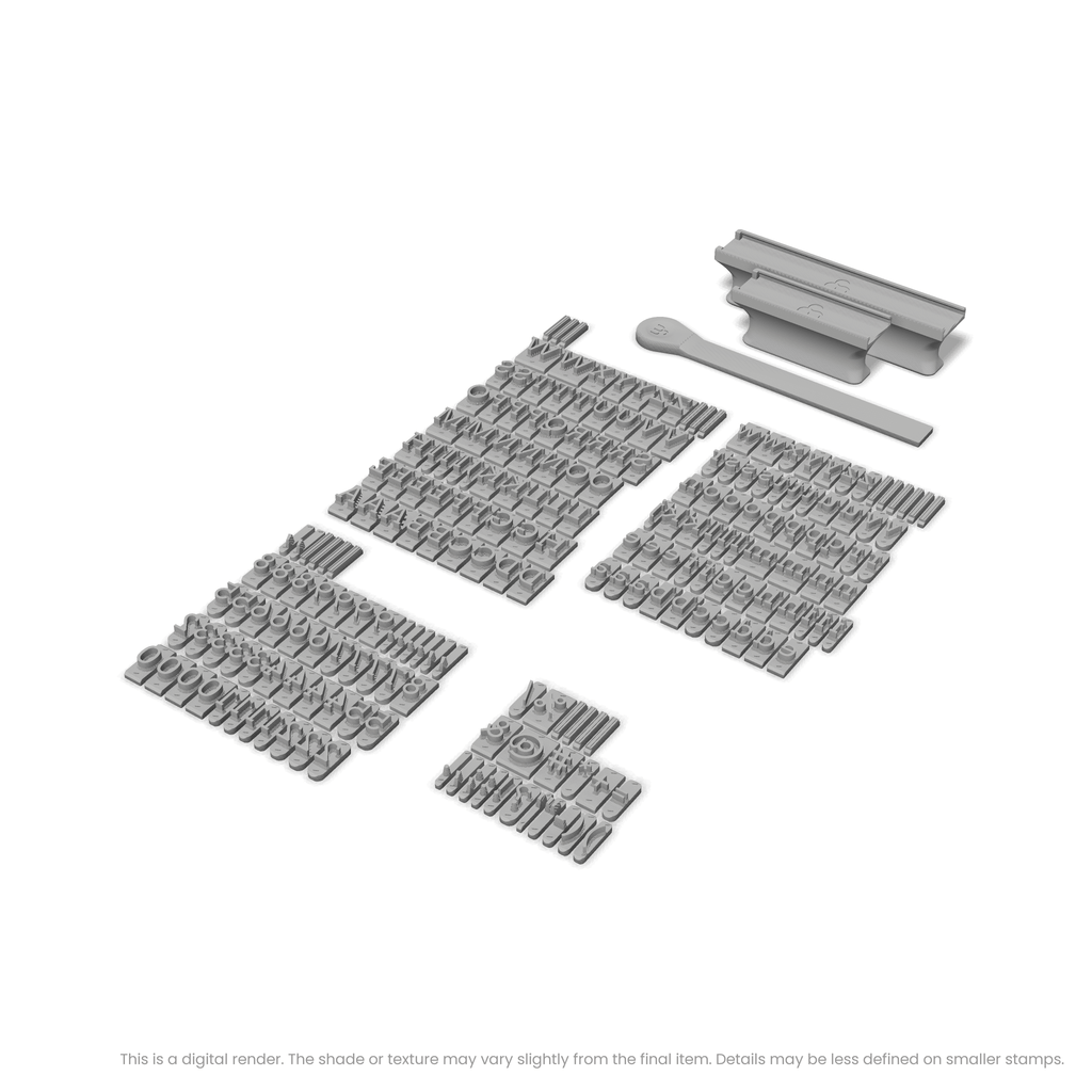 Arvo | Font Rail Stamp Sets | Letters, Numbers, and Symbols