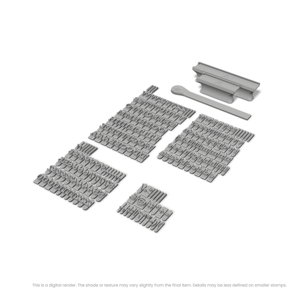 Arvo | Font Rail Stamp Sets | Letters, Numbers, and Symbols