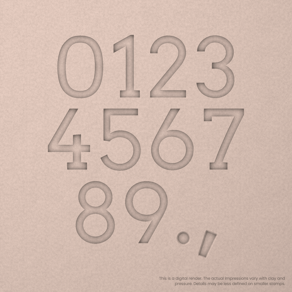 Arvo | Font Rail Stamp Sets | Letters, Numbers, and Symbols