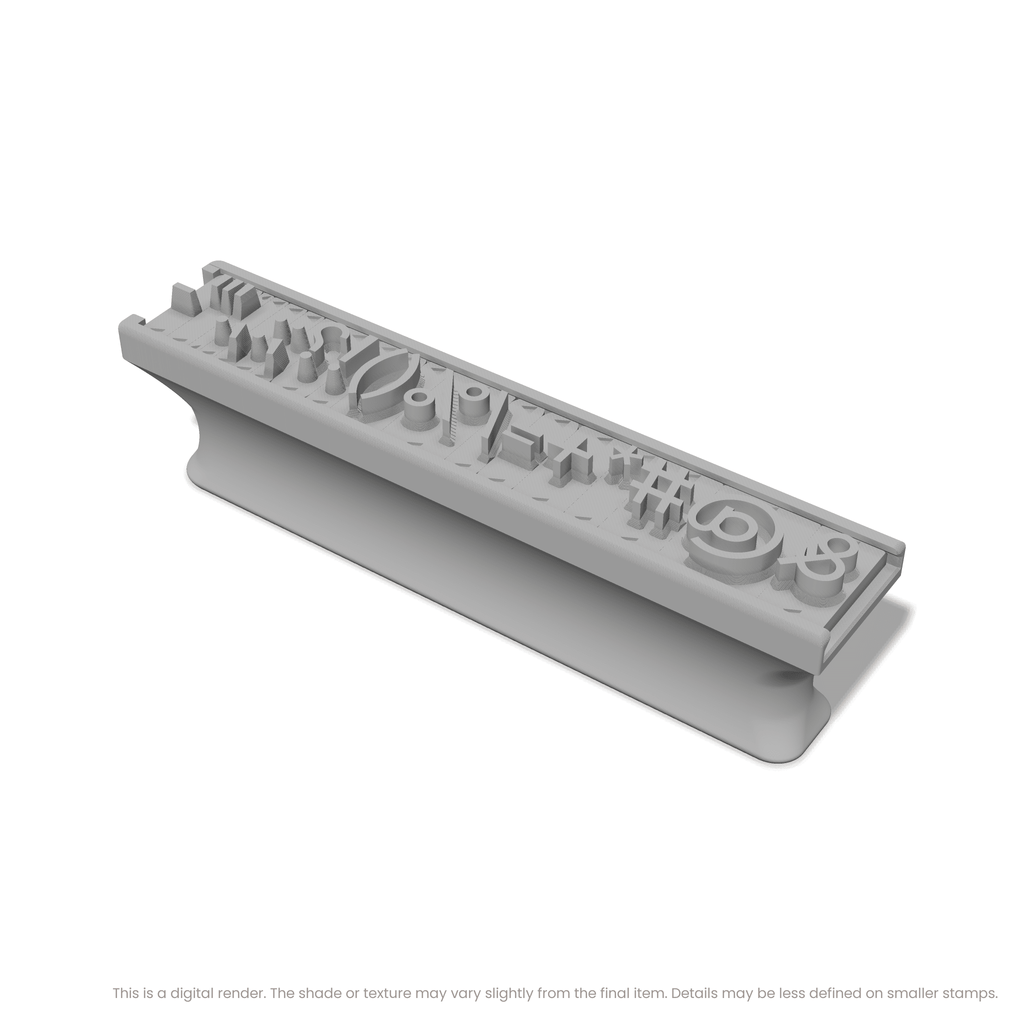 Arvo | Font Rail Stamp Sets | Letters, Numbers, and Symbols