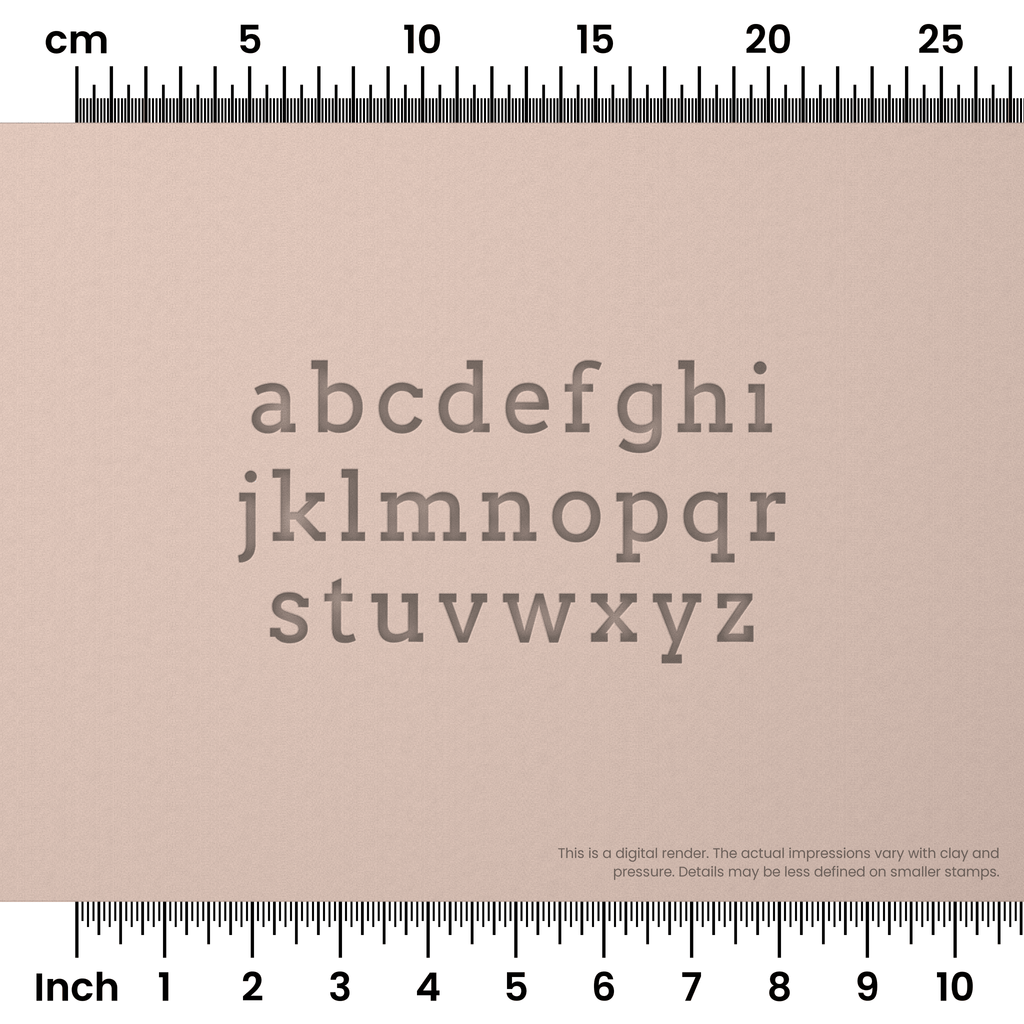 Arvo | Lowercase | Alphabet Stamp Sets