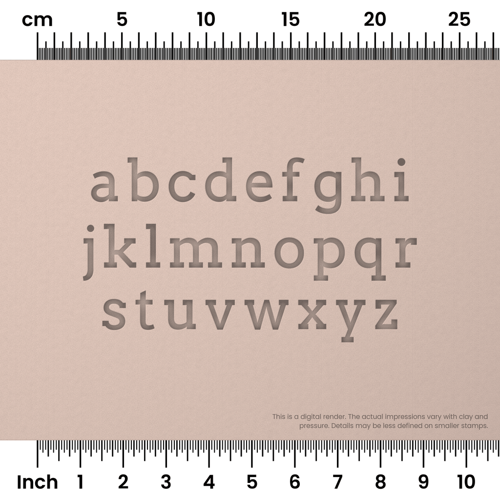 Arvo | Lowercase | Alphabet Stamp Sets