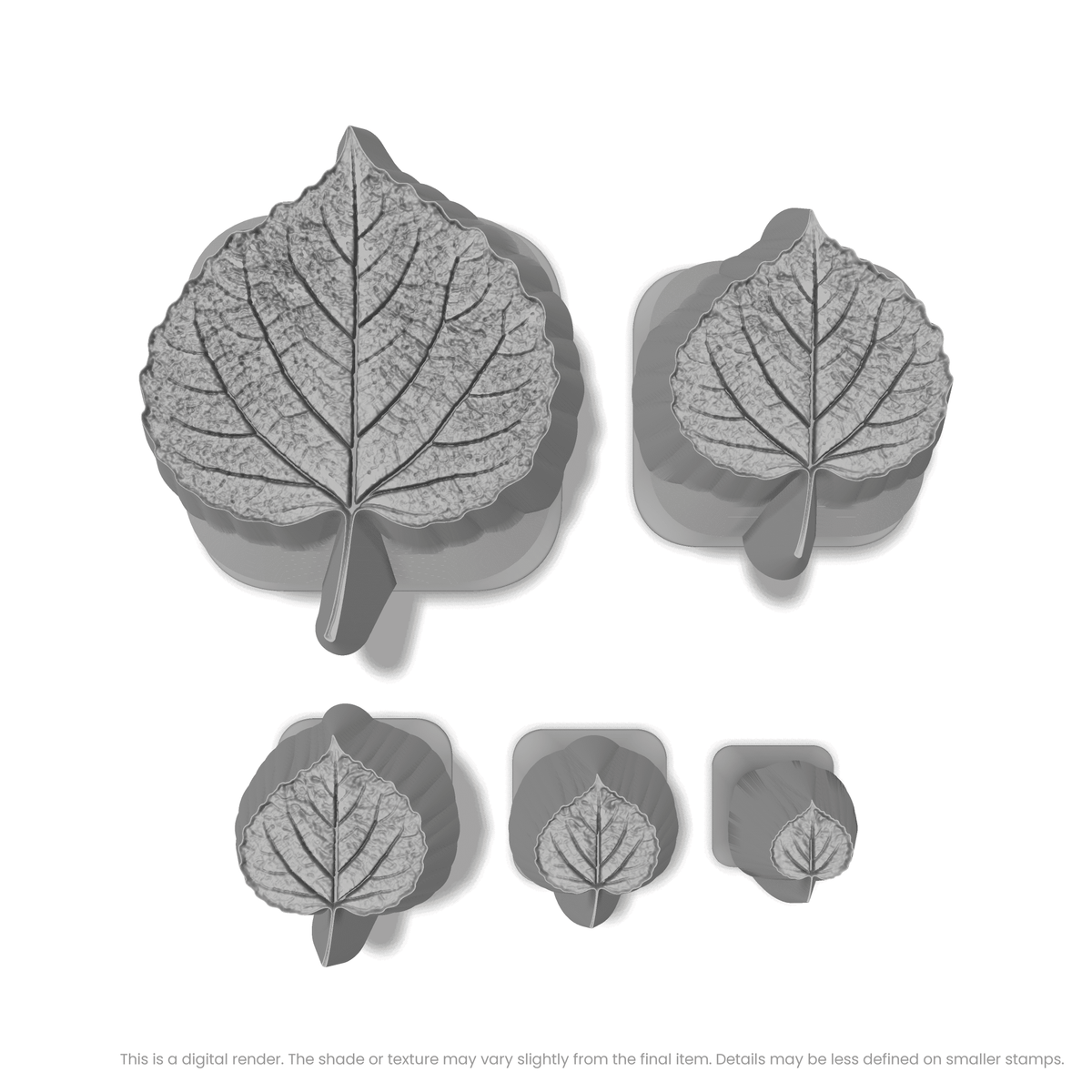Aspen Leaf Stamps - Photo Textured