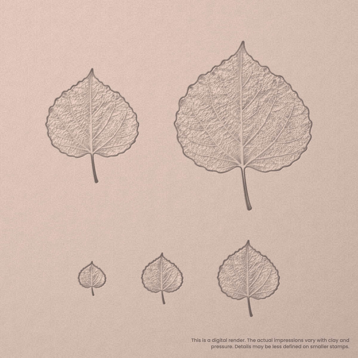 Aspen Leaf Stamps - Photo Textured