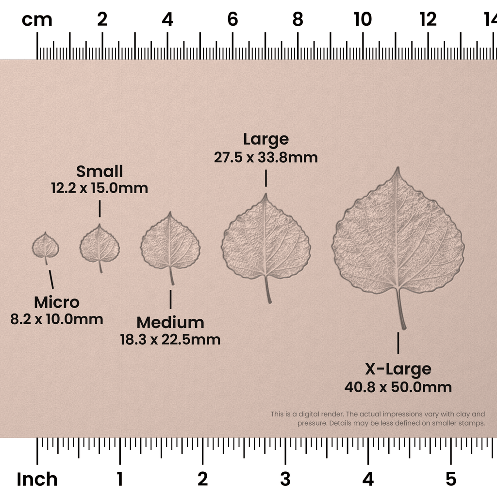 Aspen Leaf Stamps - Photo Textured