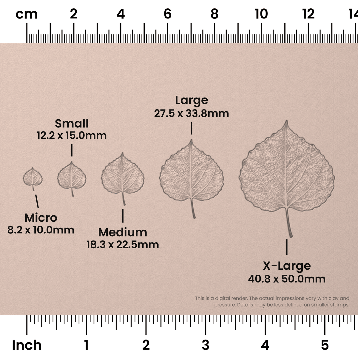 Aspen Leaf Stamps - Photo Textured