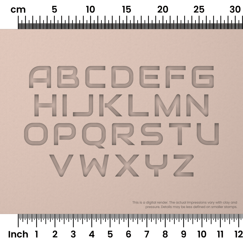 Audiowide | All Caps | Alphabet Stamp Sets