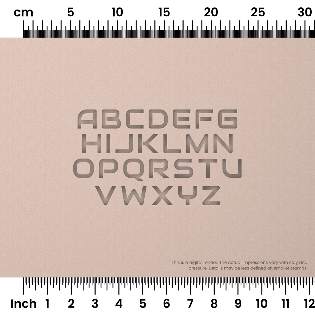 Audiowide | All Caps | Alphabet Stamp Sets