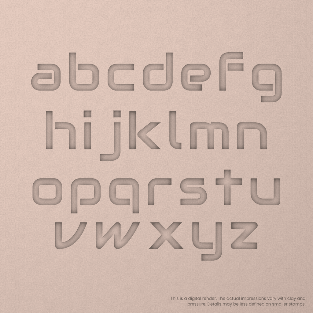 Audiowide | Font Rail Stamp Sets | Letters, Numbers, and Symbols