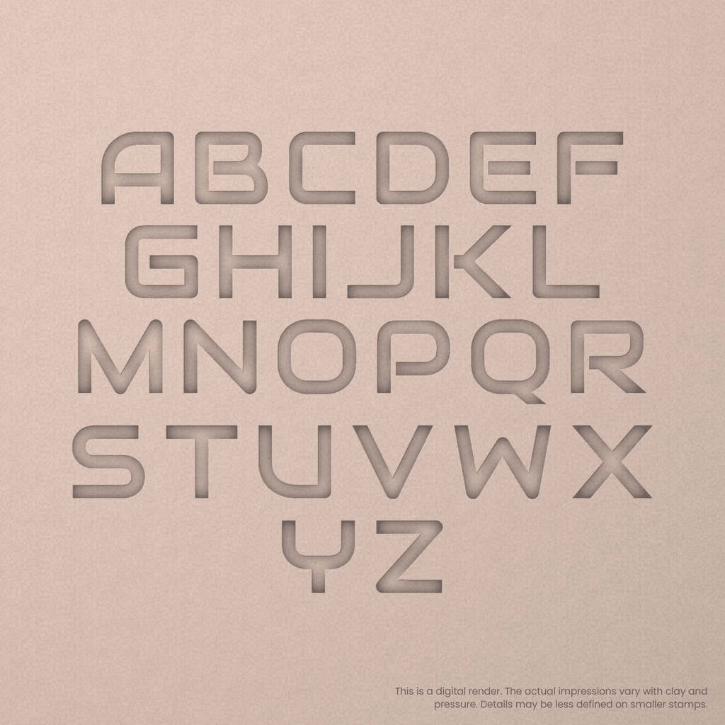 Audiowide | Font Rail Stamp Sets | Letters, Numbers, and Symbols