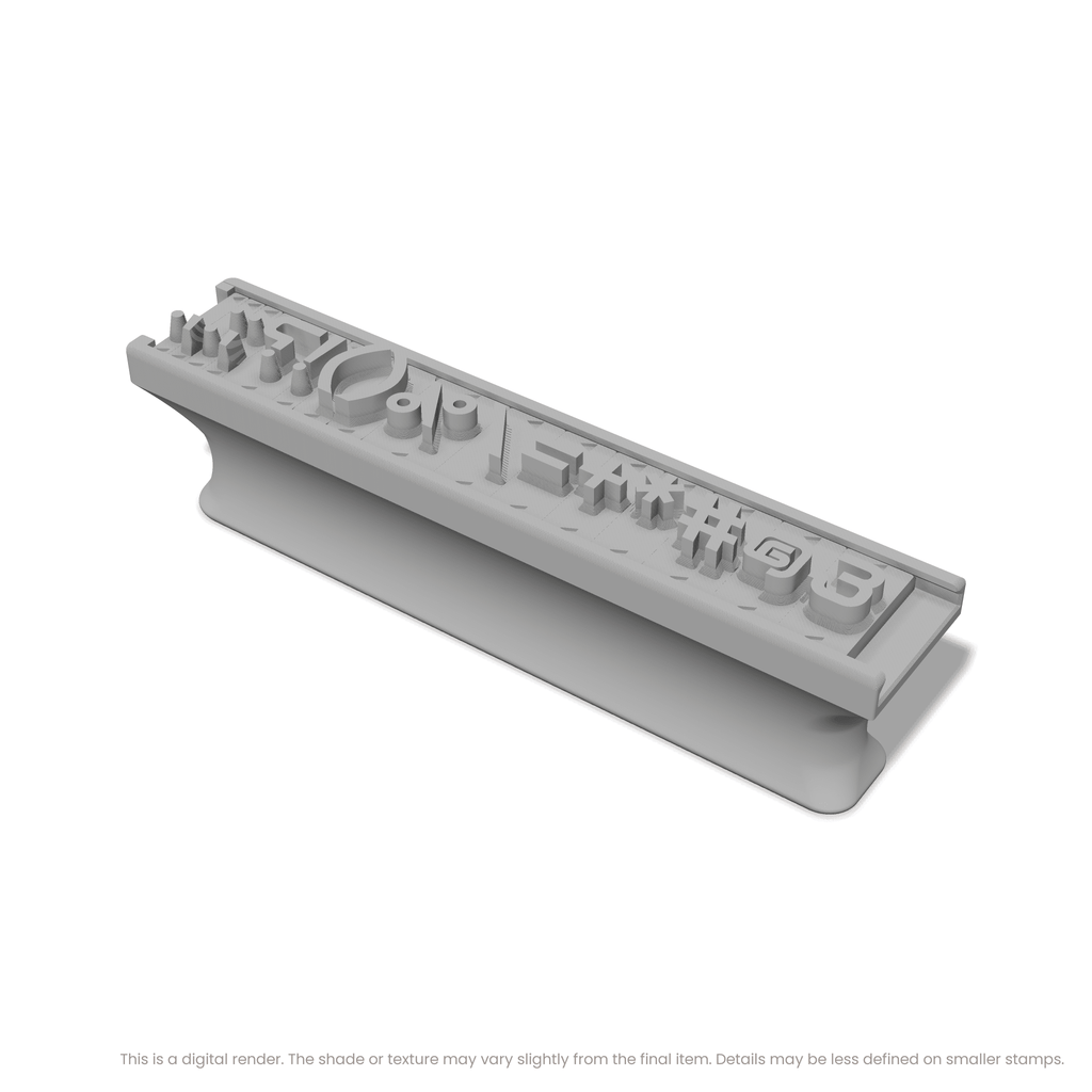 Audiowide | Font Rail Stamp Sets | Letters, Numbers, and Symbols