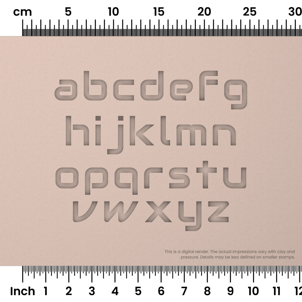 Audiowide | Lowercase | Alphabet Stamp Sets
