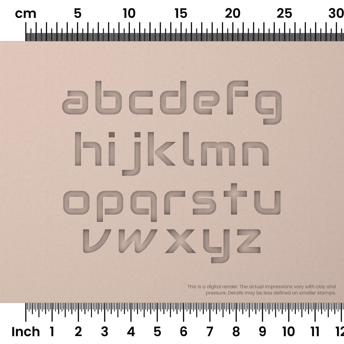 Audiowide | Lowercase | Alphabet Stamp Sets