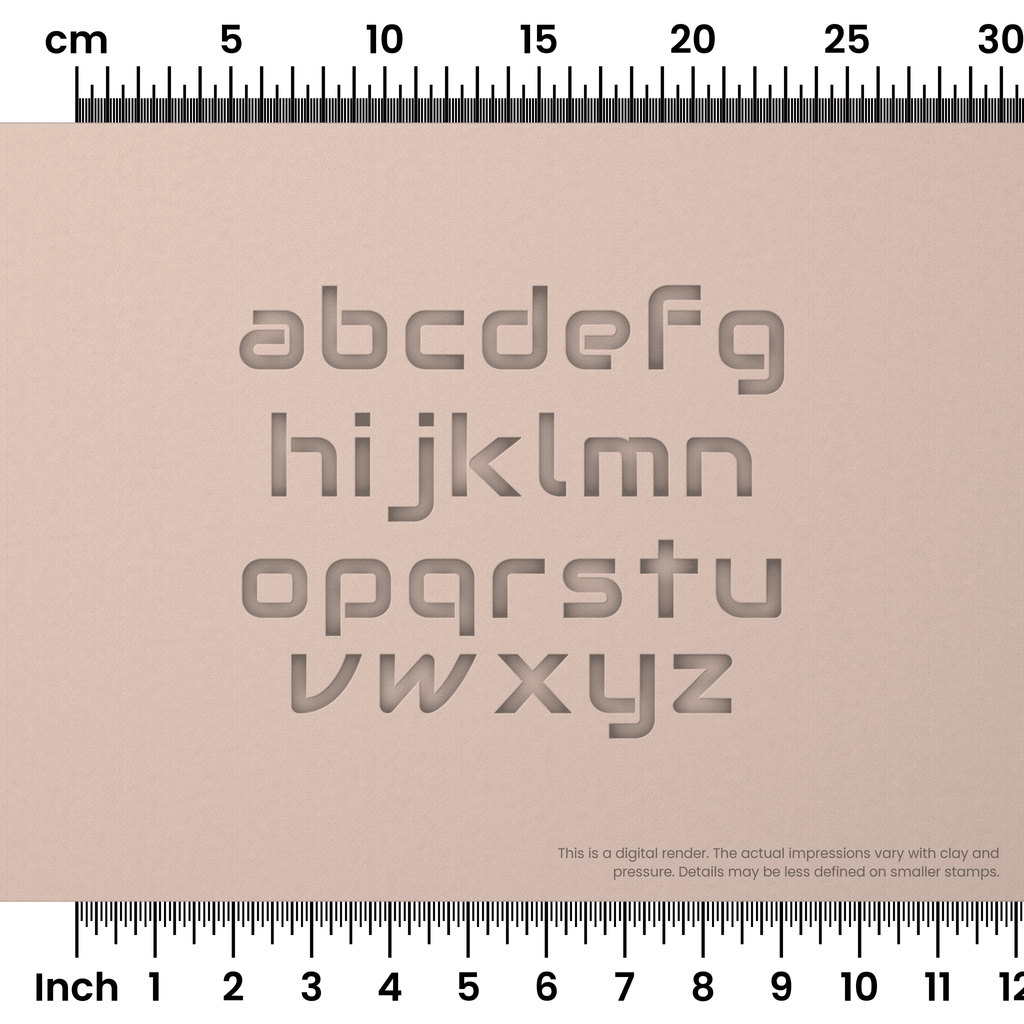 Audiowide | Lowercase | Alphabet Stamp Sets