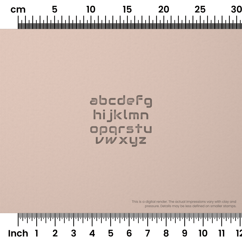 Audiowide | Lowercase | Alphabet Stamp Sets