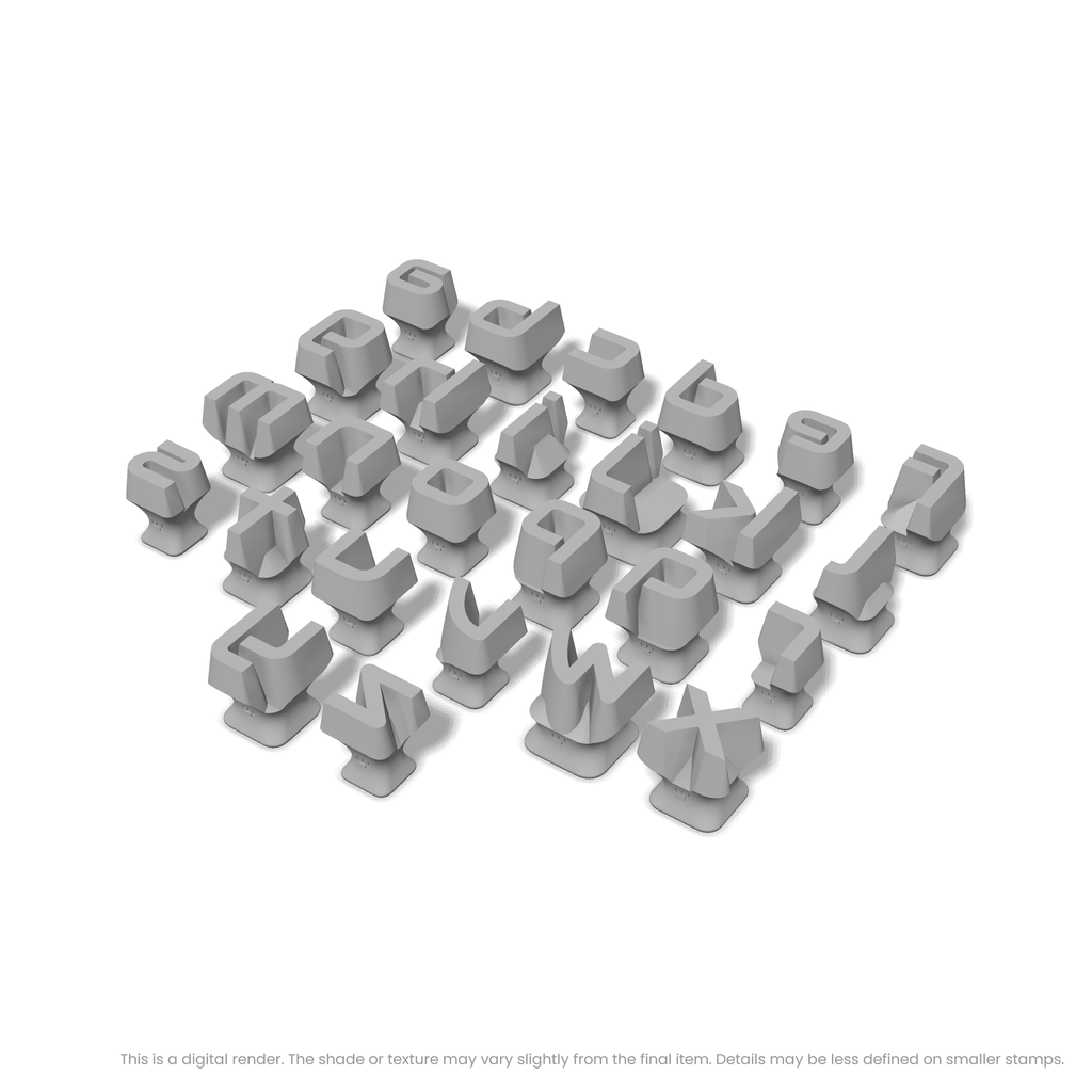 Audiowide | Lowercase | Alphabet Stamp Sets
