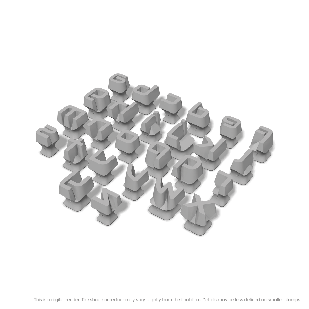 Audiowide | Lowercase | Alphabet Stamp Sets