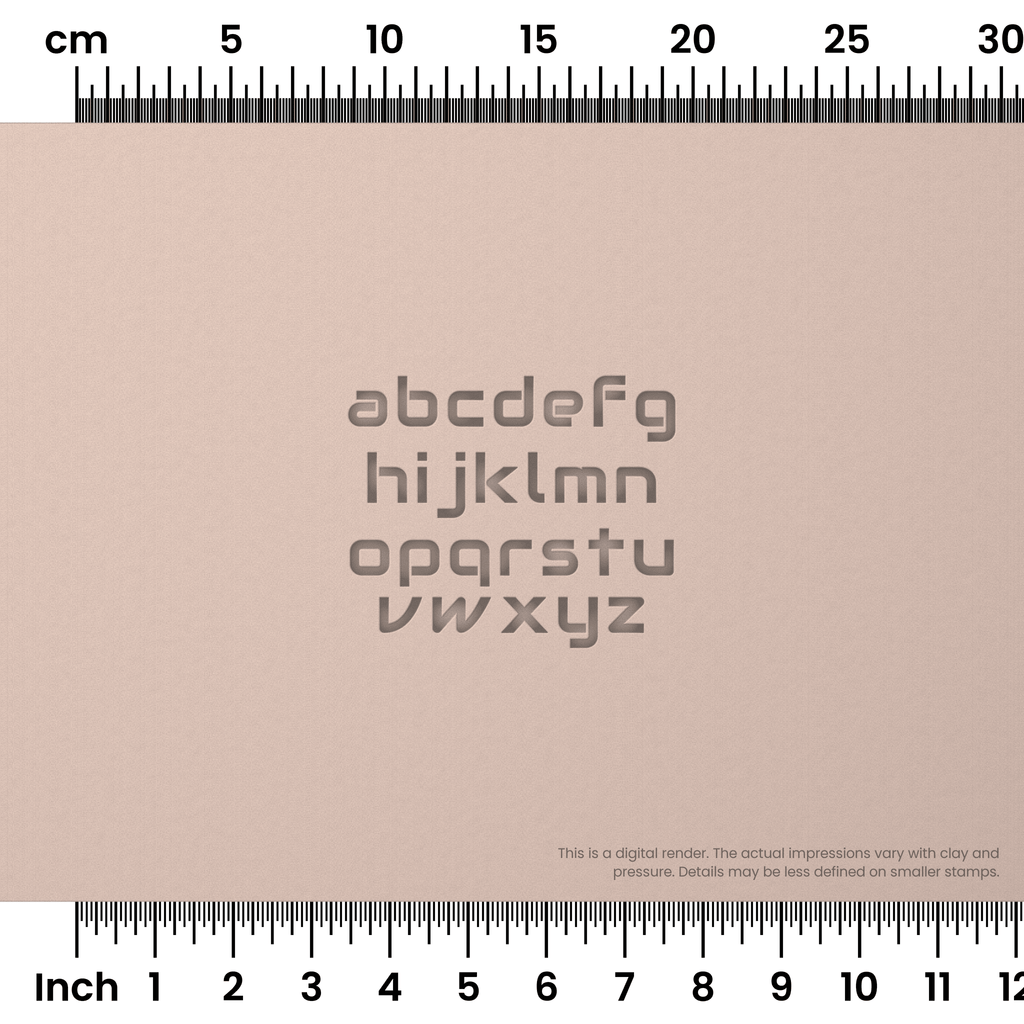 Audiowide | Lowercase | Alphabet Stamp Sets