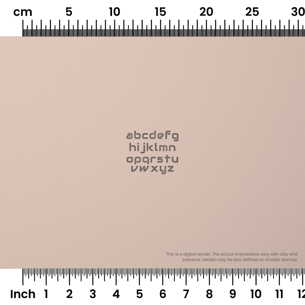 Audiowide | Lowercase | Alphabet Stamp Sets