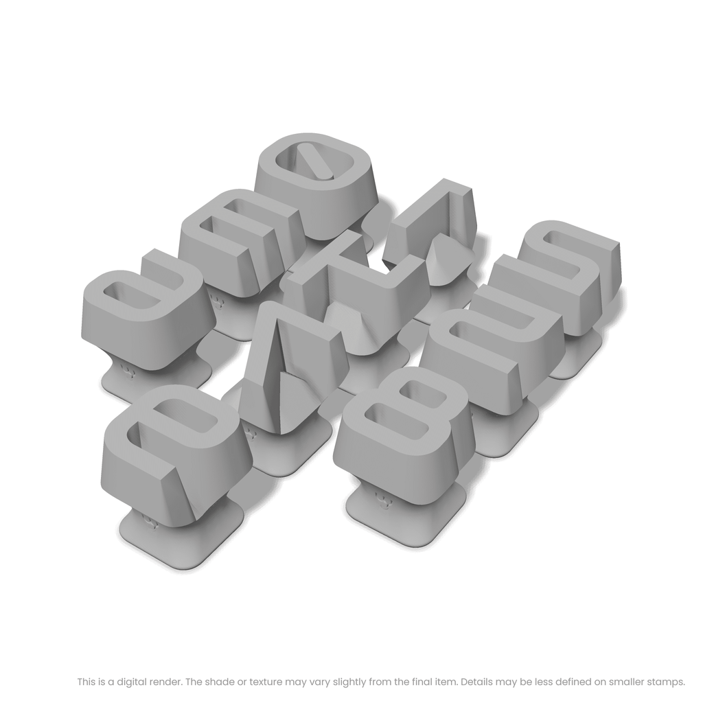 Audiowide | Number Stamp Sets