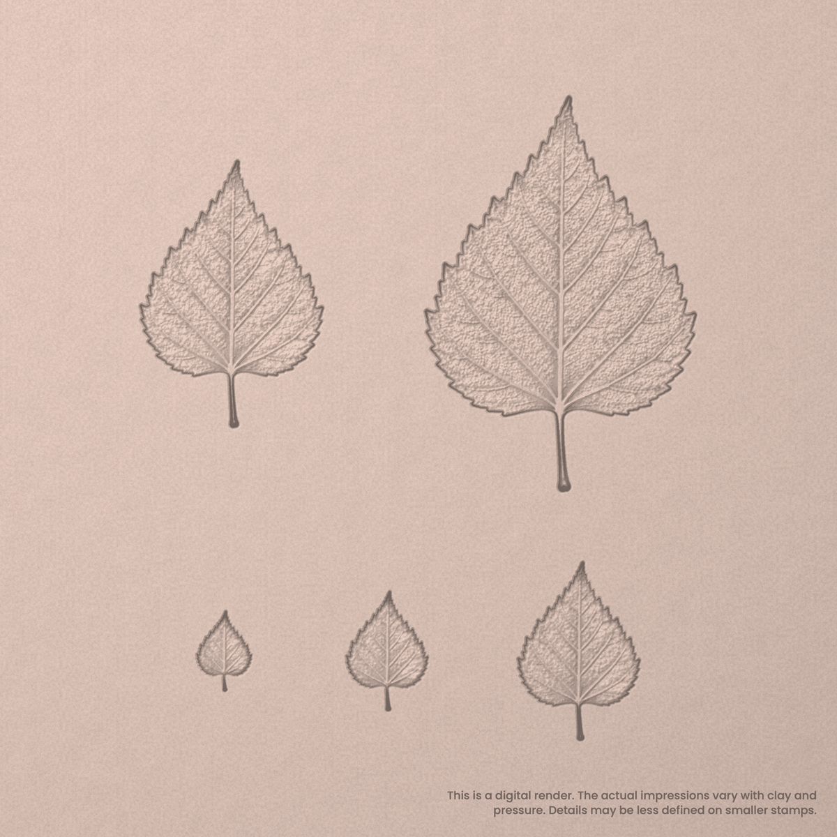Birch Leaf Stamps - Photo Textured