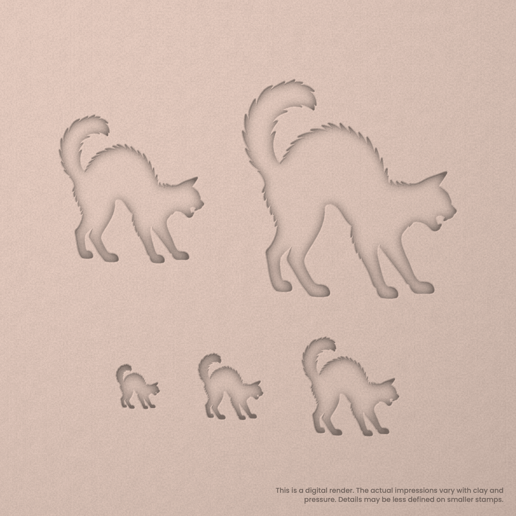 Cat with Arched Back Stamps
