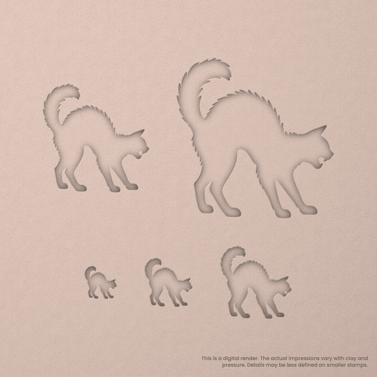 Cat with Arched Back Stamps