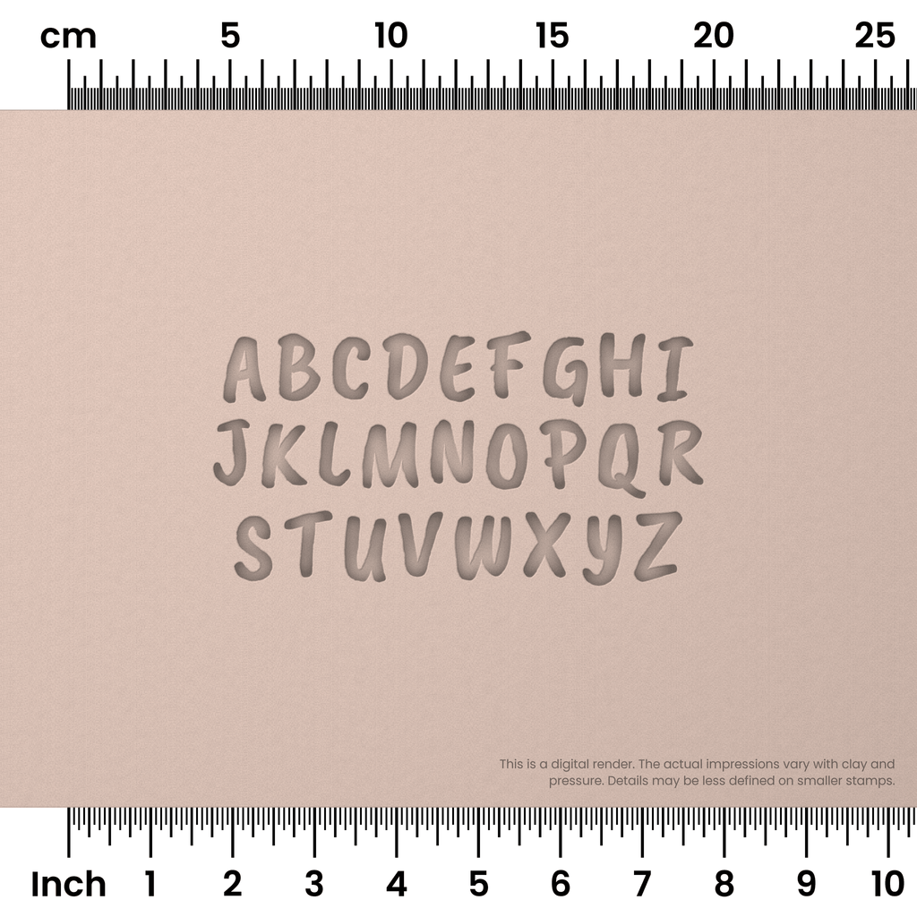 Caveat Brush | All Caps | Alphabet Stamp Sets