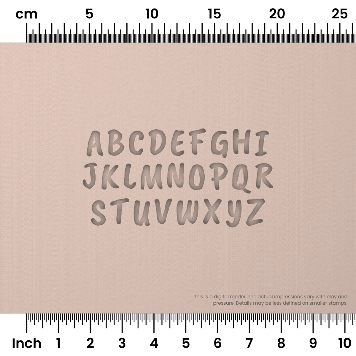 Caveat Brush | All Caps | Alphabet Stamp Sets