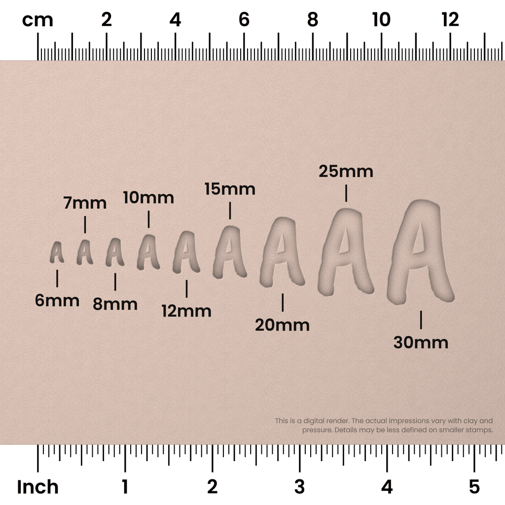 Caveat Brush | All Caps | Alphabet Stamp Sets
