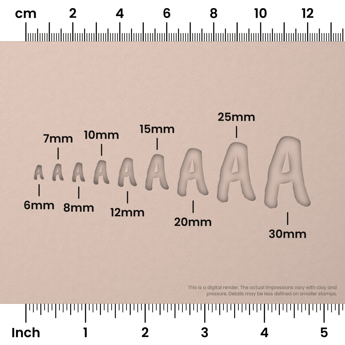 Caveat Brush | All Caps | Alphabet Stamp Sets