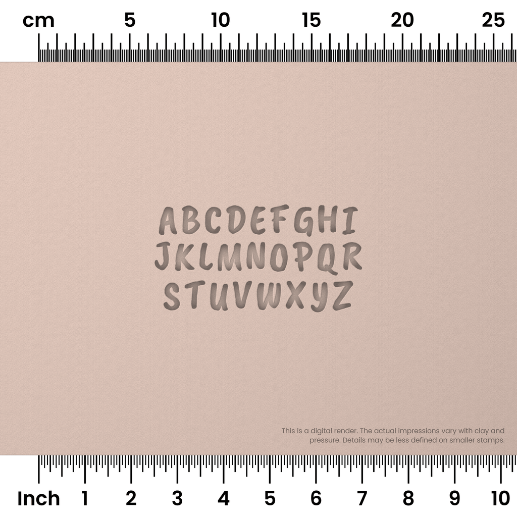 Caveat Brush | All Caps | Alphabet Stamp Sets