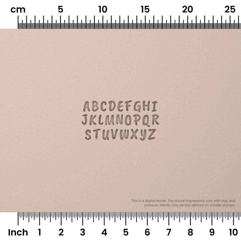 Caveat Brush | All Caps | Alphabet Stamp Sets