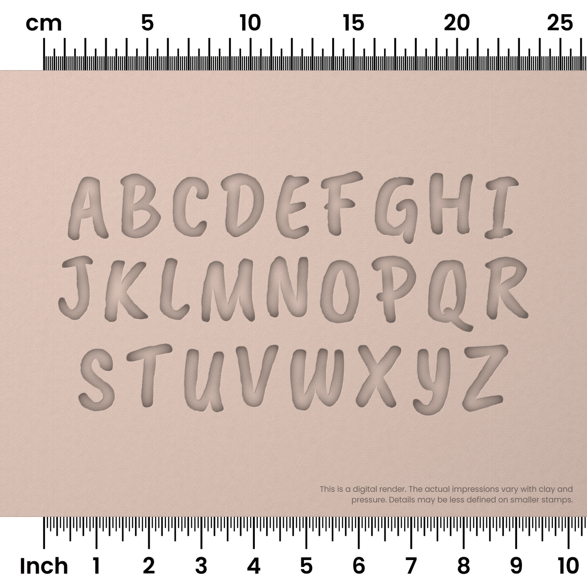 Caveat Brush | All Caps | Alphabet Stamp Sets