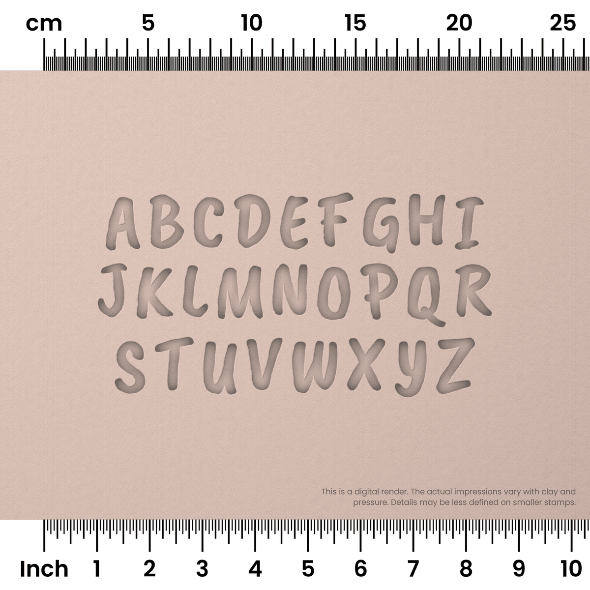 Caveat Brush | All Caps | Alphabet Stamp Sets