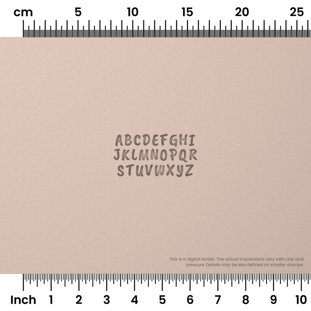 Caveat Brush | All Caps | Alphabet Stamp Sets