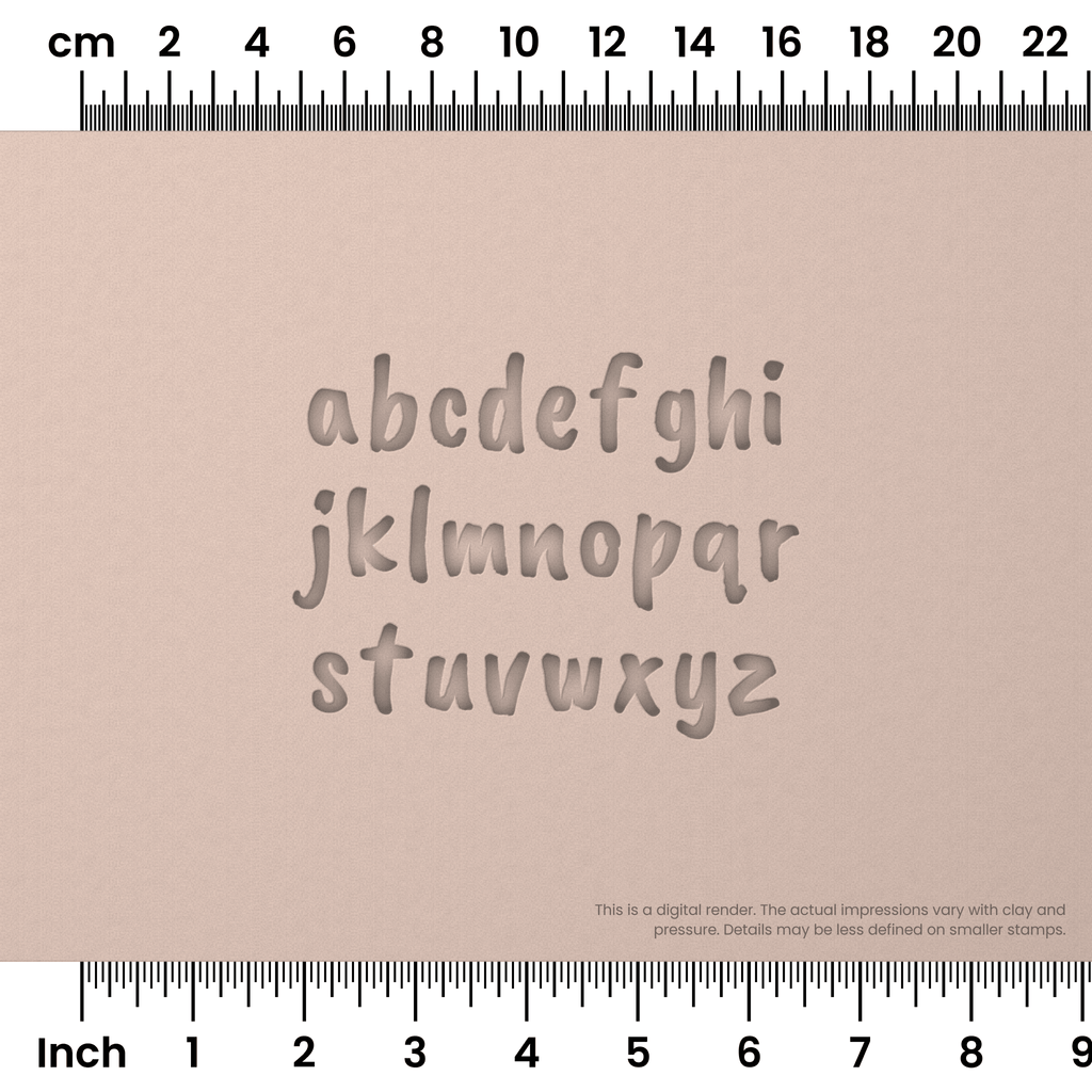 Caveat Brush | Lowercase | Alphabet Stamp Sets