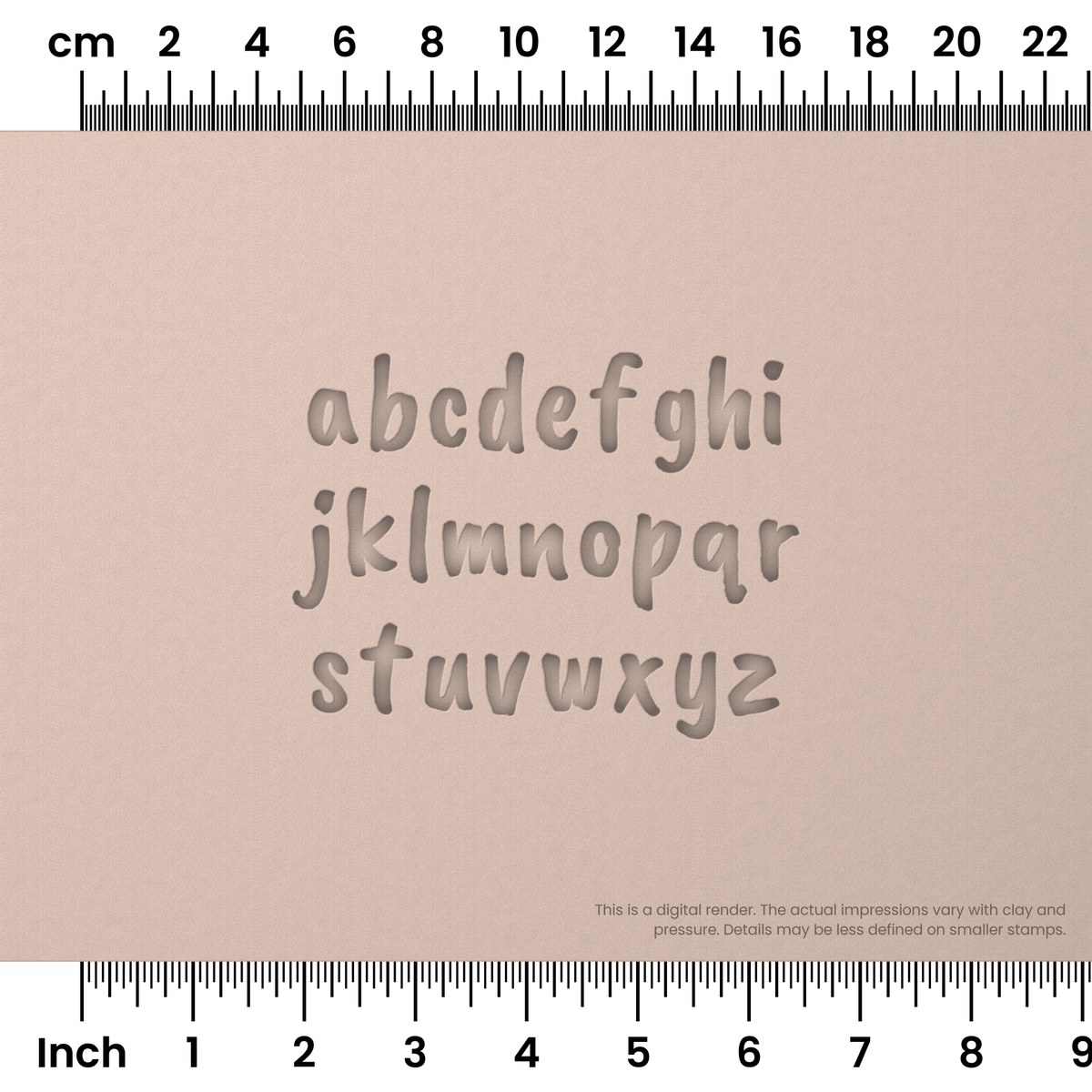 Caveat Brush | Lowercase | Alphabet Stamp Sets