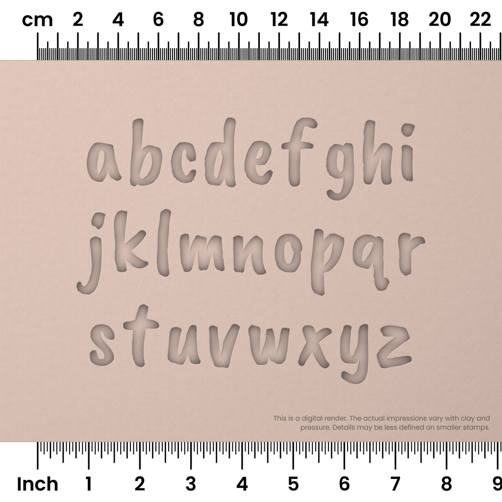 Caveat Brush | Lowercase | Alphabet Stamp Sets