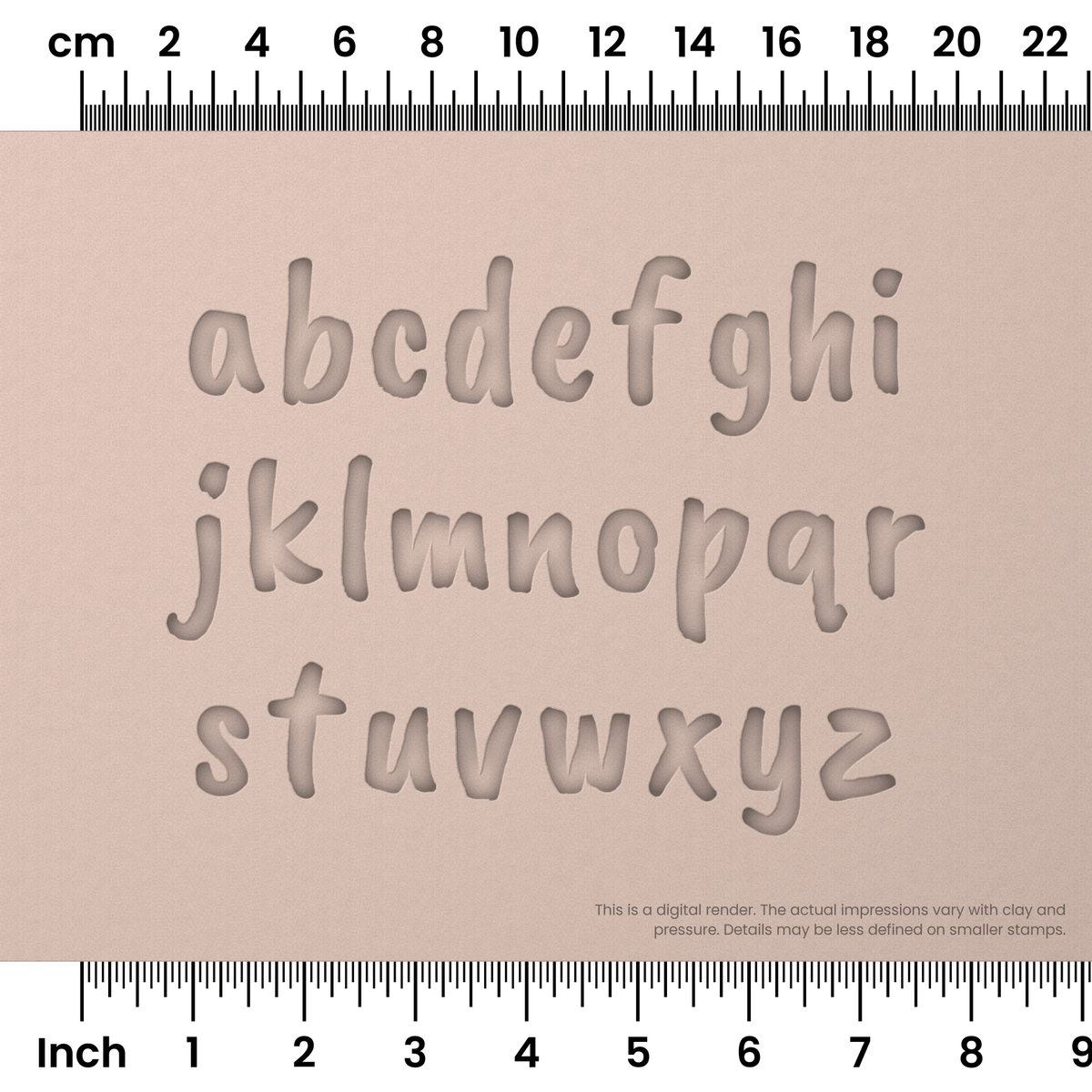 Caveat Brush | Lowercase | Alphabet Stamp Sets