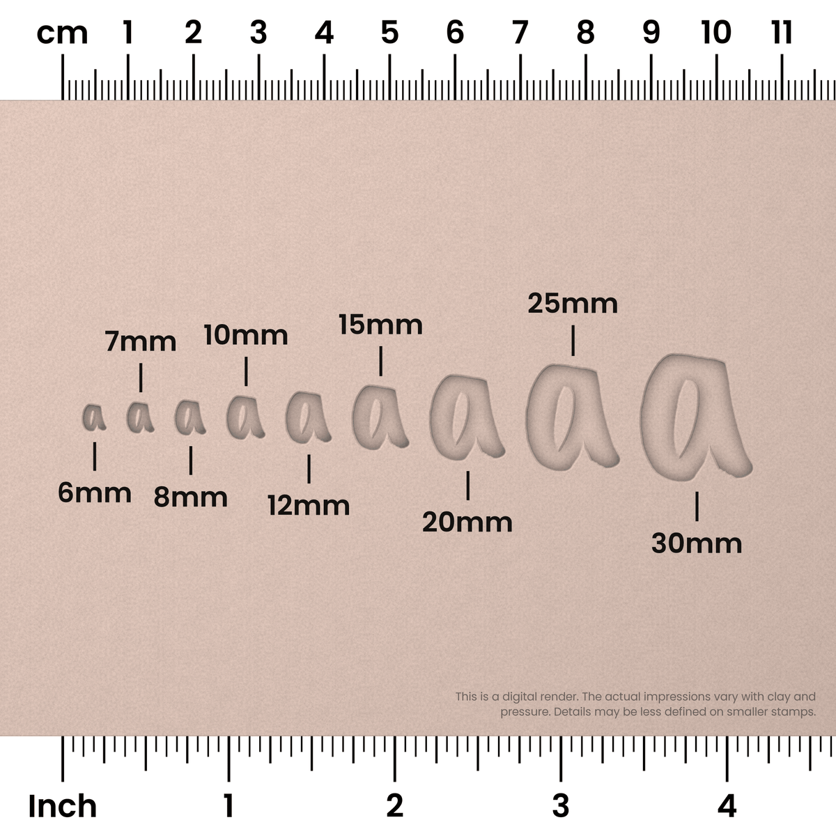 Caveat Brush | Lowercase | Alphabet Stamp Sets