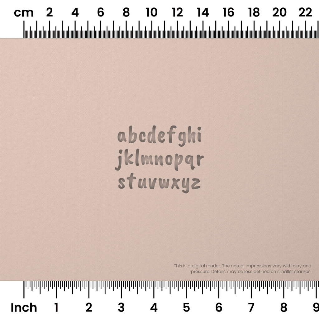 Caveat Brush | Lowercase | Alphabet Stamp Sets