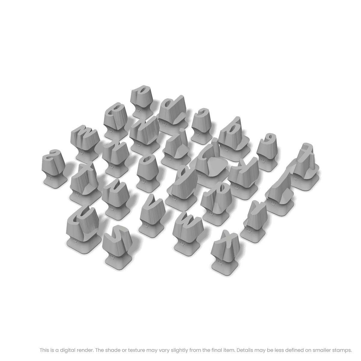 Caveat Brush | Lowercase | Alphabet Stamp Sets