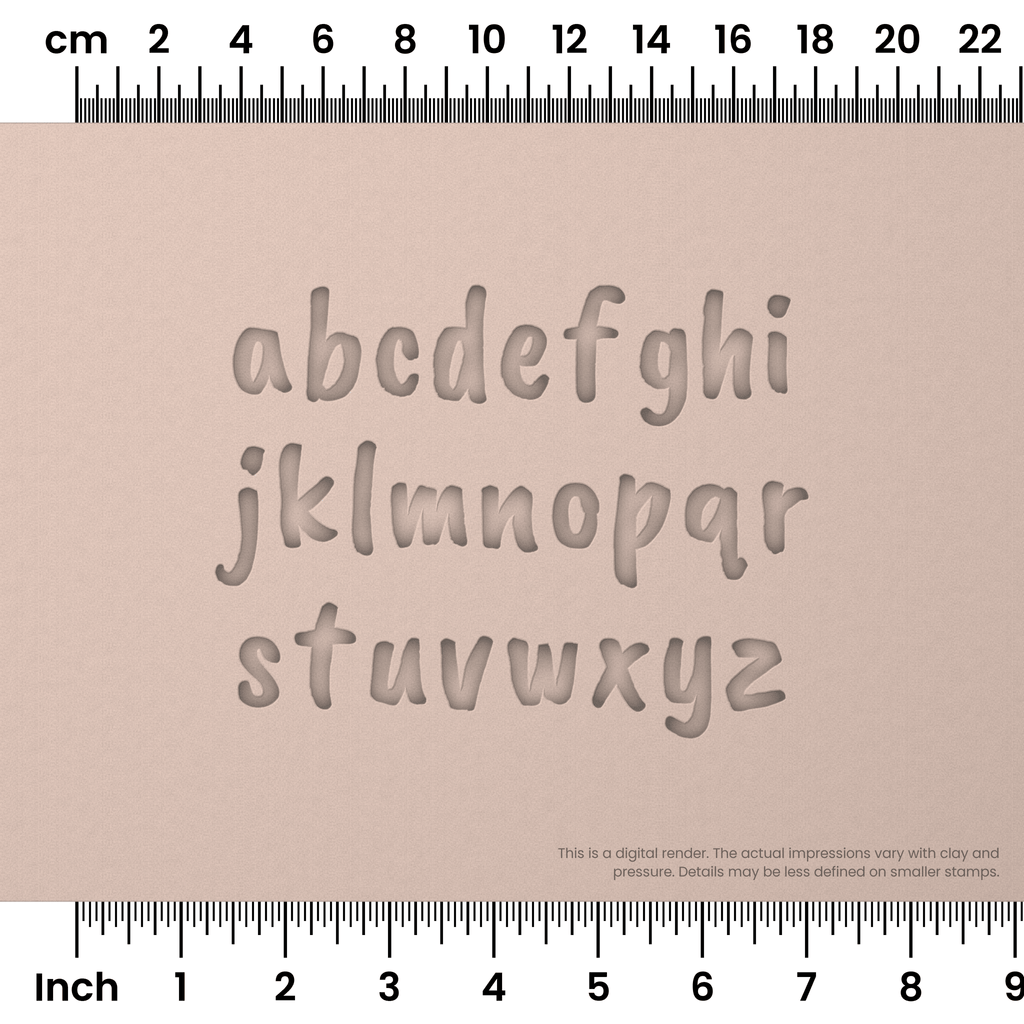 Caveat Brush | Lowercase | Alphabet Stamp Sets