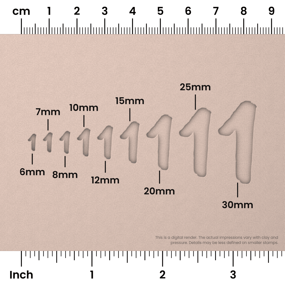 Caveat Brush | Number Stamp Sets