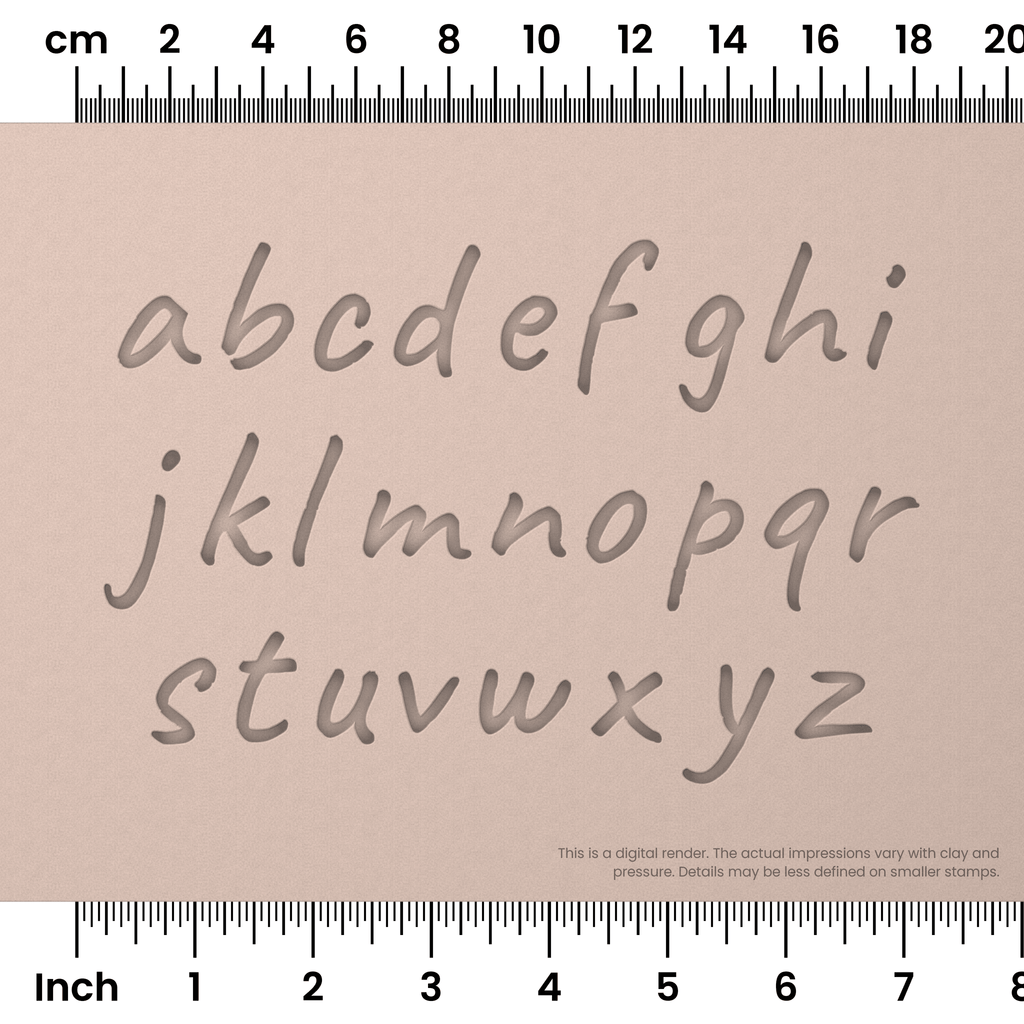 Caveat | Lowercase | Alphabet Stamp Sets