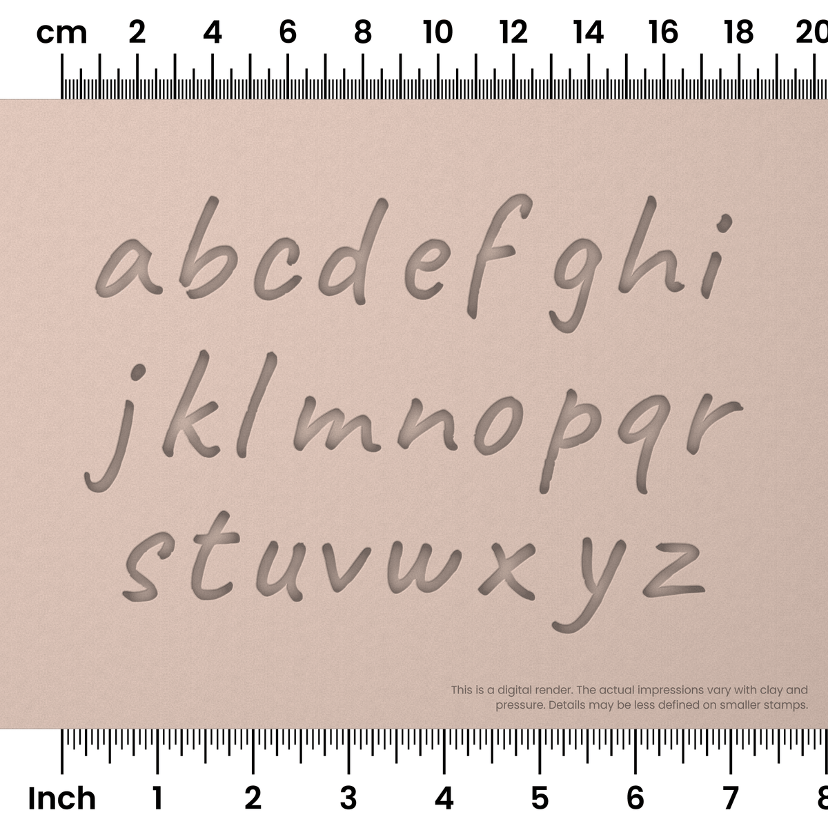 Caveat | Lowercase | Alphabet Stamp Sets