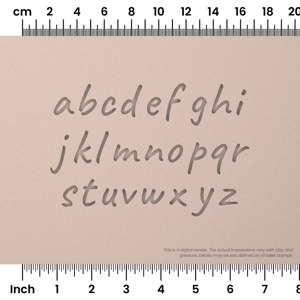 Caveat | Lowercase | Alphabet Stamp Sets