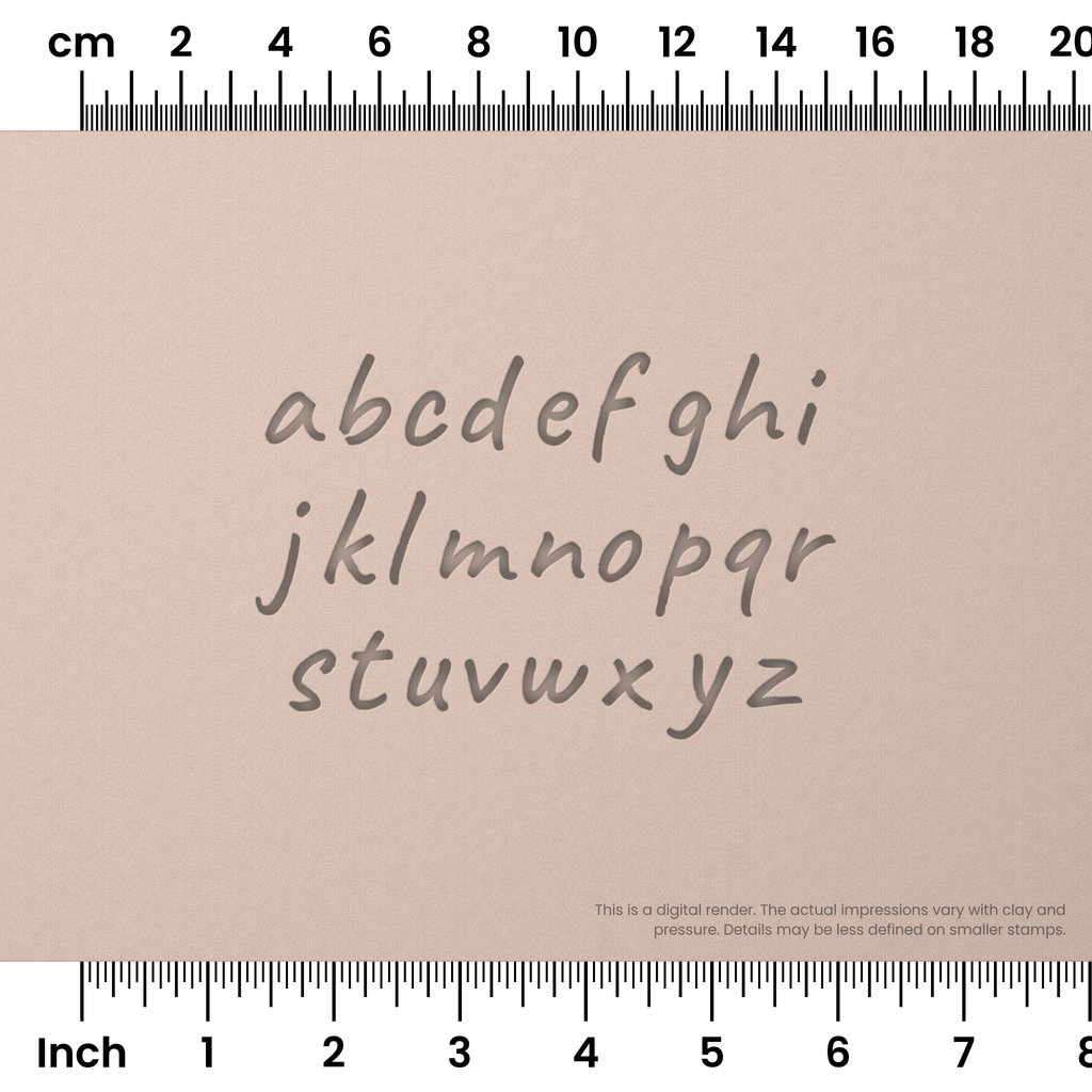 Caveat | Lowercase | Alphabet Stamp Sets